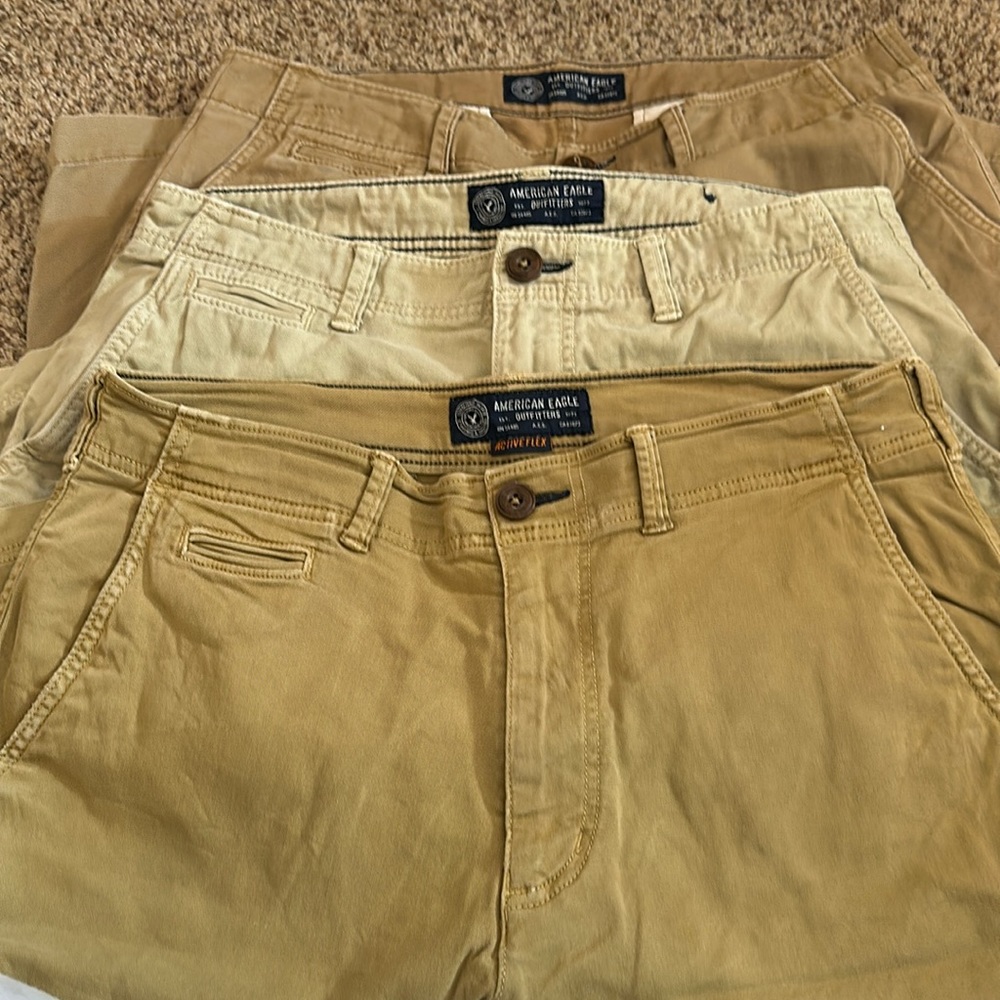 American Eagle Long length flat front shorts